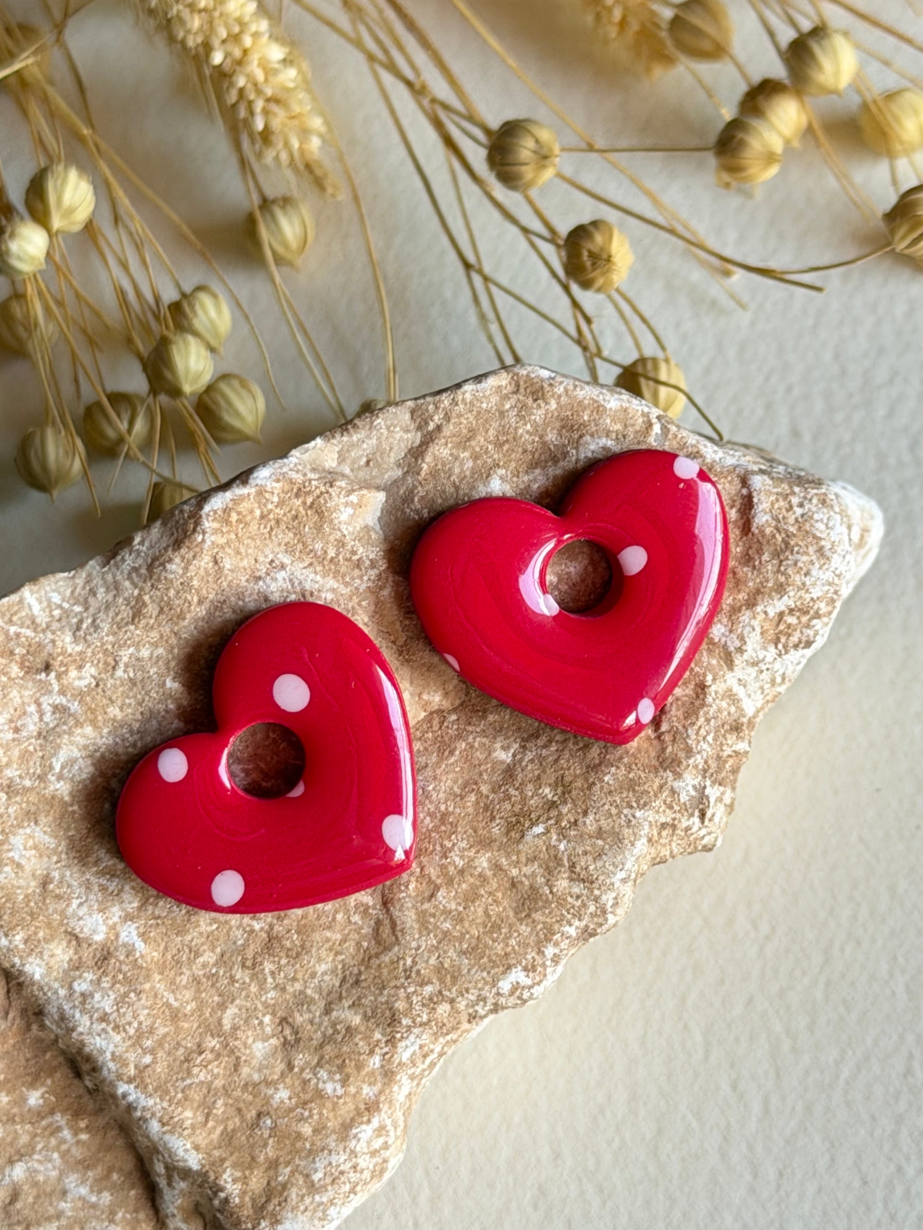 Charm-uri "Inimi rosii buline"